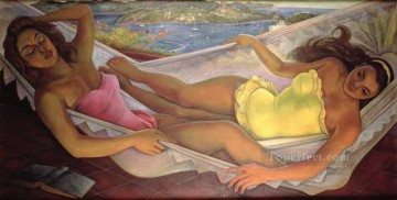 Diego Rivera Painting - la hamaca 1956 Diego Rivera
